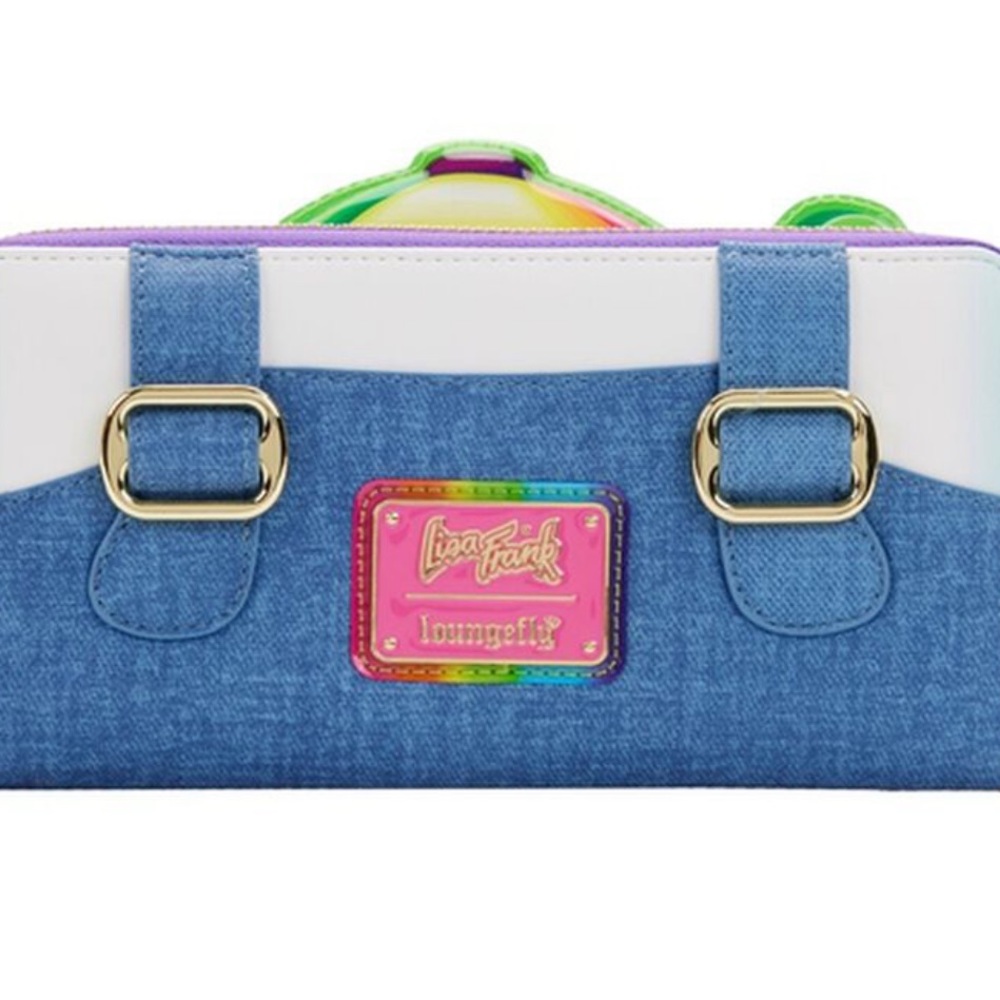 Sale! Loungefly Lisa Frank Panda Painter mini Backpack and wallet set new - Picture 9 of 10